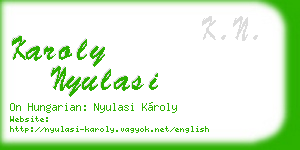 karoly nyulasi business card